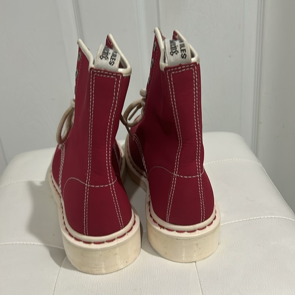 Dr. Marten’s Red Boots with Cream Laces - Picture 3 of 9